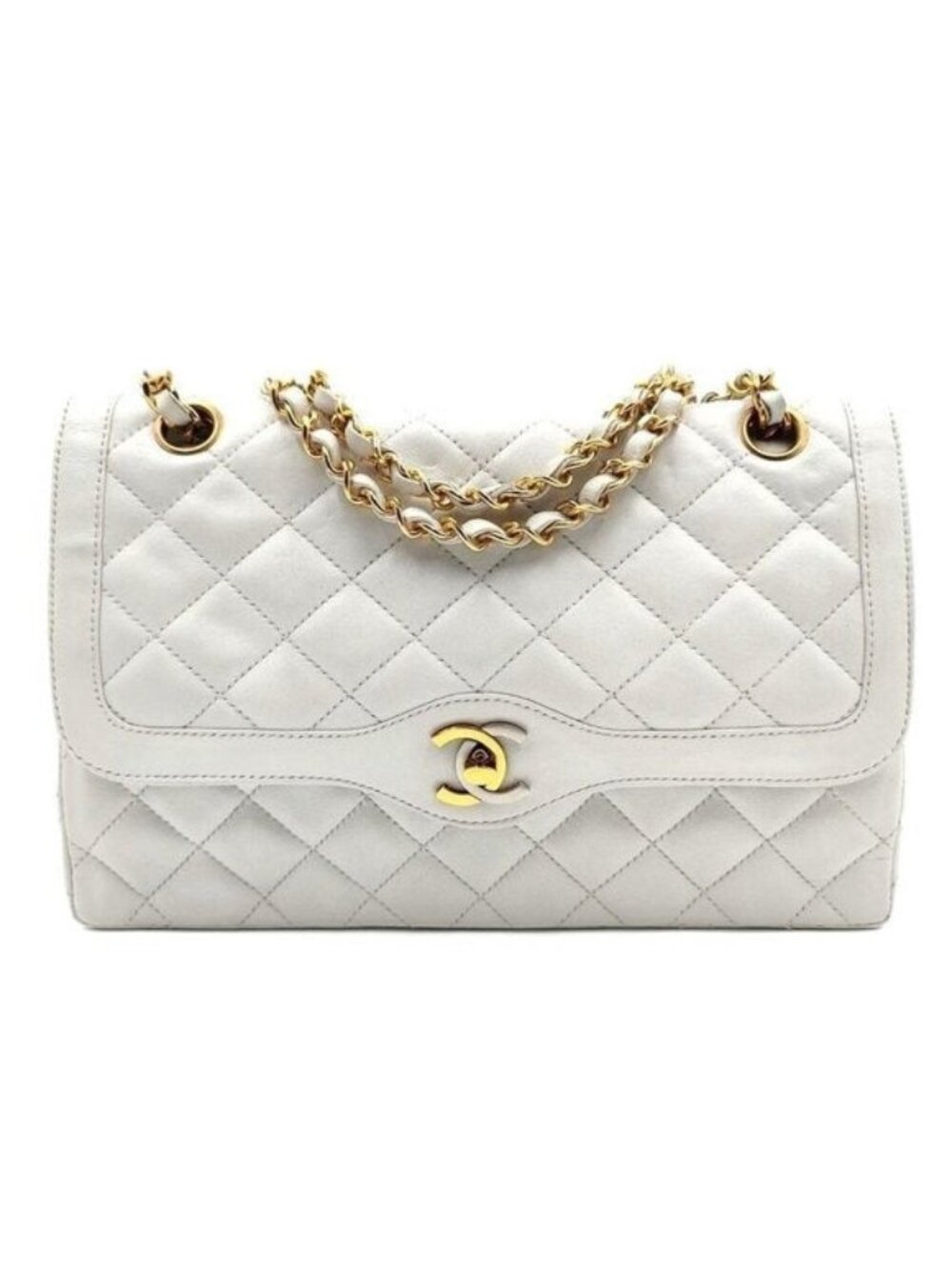 Chanel CC 24K Paris Limited Double Flap Bag Lambskin Quilted Chain